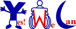 Yes! We Can NGO logo — blue and red brand mark